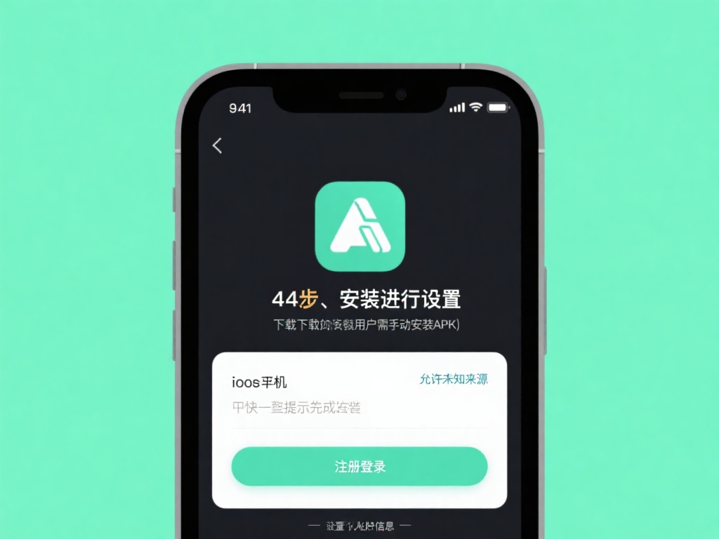 第四步：安装并设置
下载完成后，安卓用户需要手动